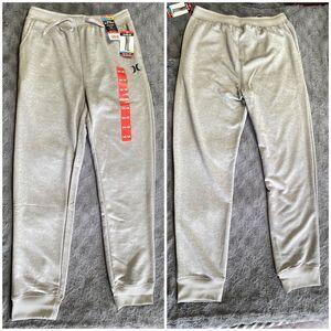 Hurley Boys Youth L 14-16 Heather Grey Solar Joggers Sweatpants Comfort Waist 25